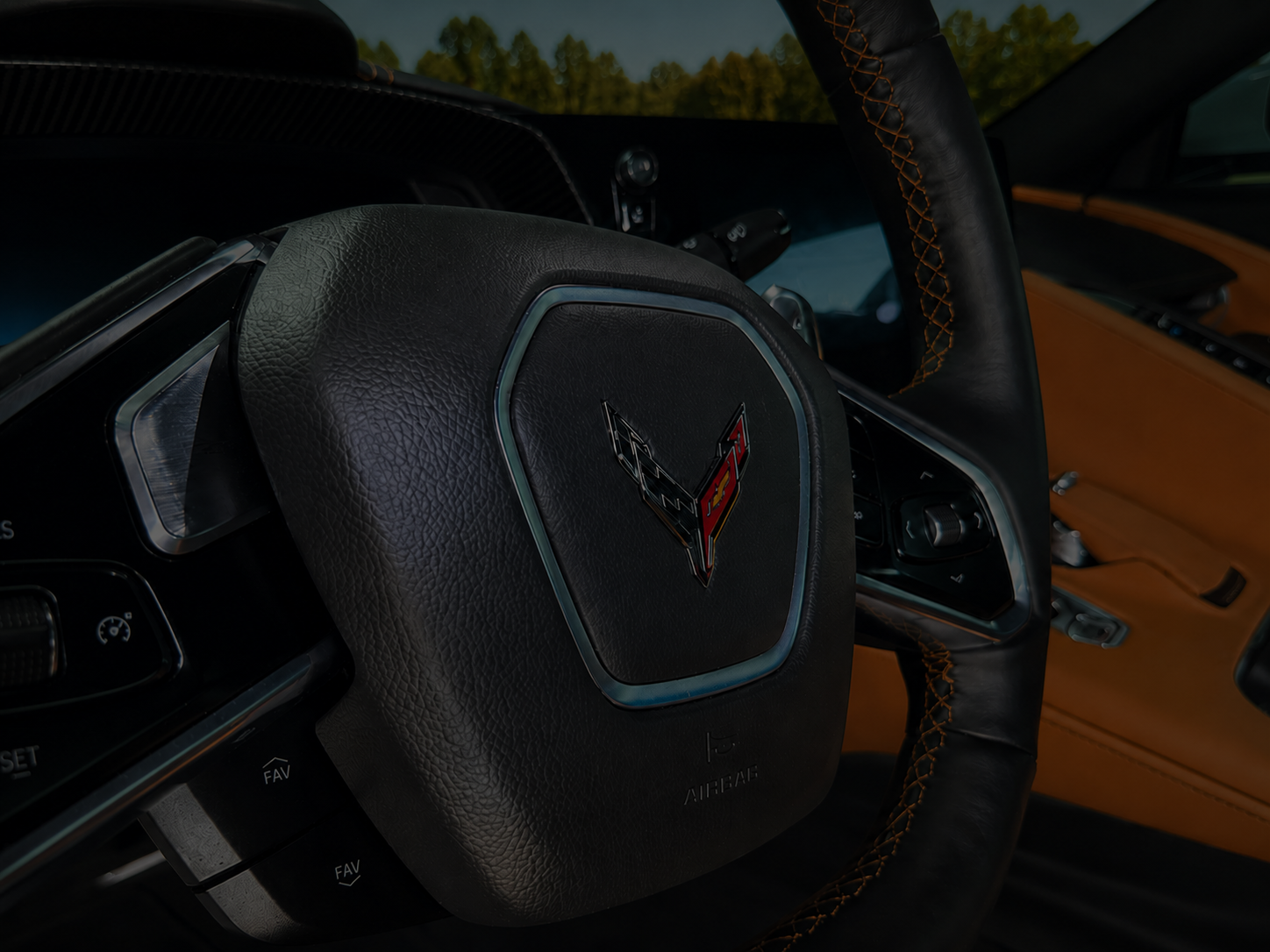 Freshly washed Corvette exterior detail